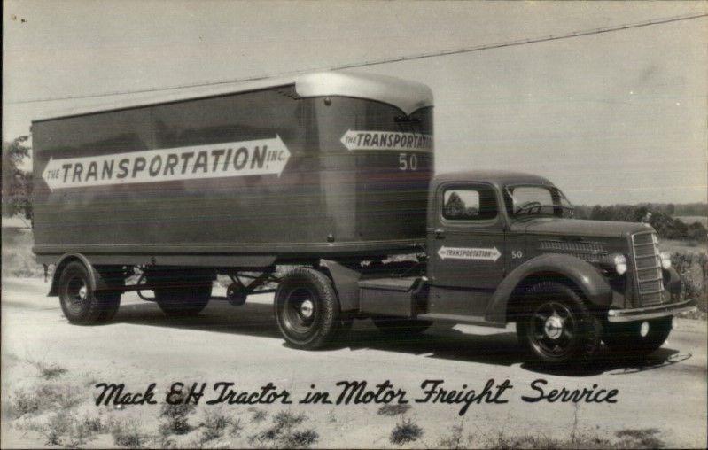 Mack EH Tractor Truck Motor Freigh Service Real Photo Postcard