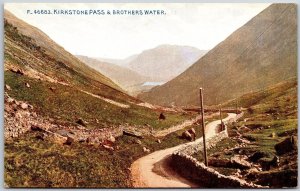 Kirkstone Pass & Brothers Water Mountain Trail Windermere England Postcard