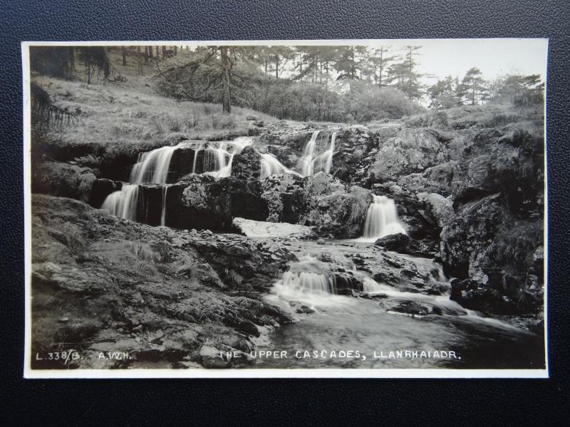 Wales Denbighshire LLANRHAIADR WATERFALLS Upper Cascade Old RP Postcard by A.W.H