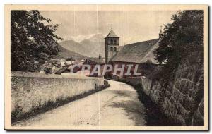 Old Postcard The Church And Sallanches Mont Blanc