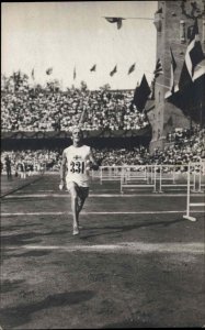 Stockholm Sweden Running Olympics Sigge Jakobsson c1912 Real Photo Postcard