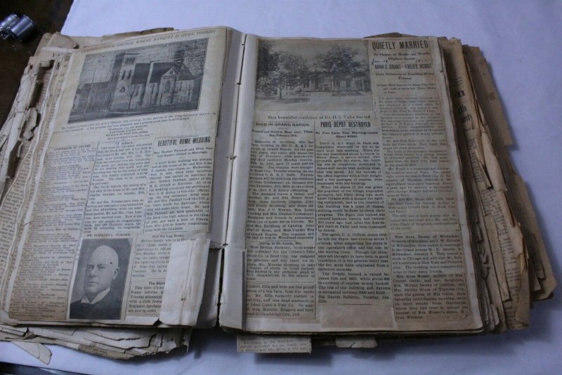 Vintage Scrap Book with Newspaper & Other Clippings Early to Mid 1990's - Lot A