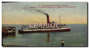 Old Postcard Saint Brevin Les Pins Saint Christophe departing for Saint Nazai...