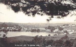 Mount Vernon ME Minnehonk Lake Aerial View RPPC Postcard