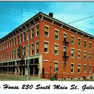 c1960s Galena, IL DeSoto House Hotel Chrome Photo Hosted Lincoln Mark Twain A144