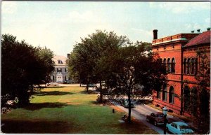 Postcard LIBRARY SCENE Springfield Massachusetts MA AO8457