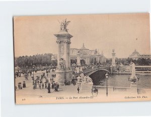 Postcard Le Pont Alexandre III Paris France