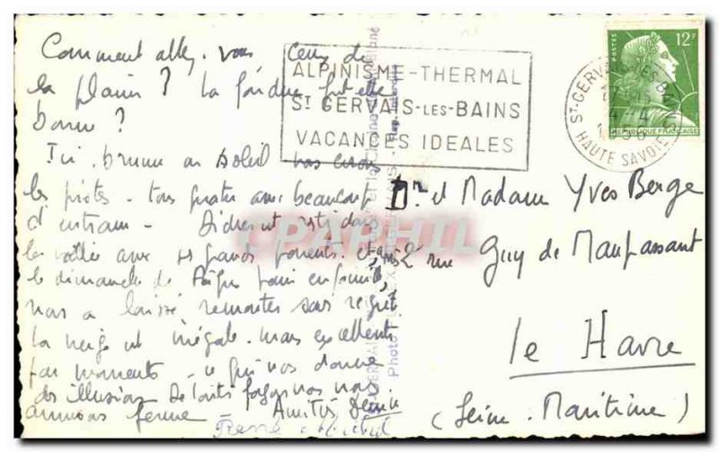 Old Postcard Saint Gervais les Bains
