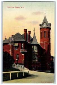 c1910's Post Office Building Clock Tower  Albany Washington WA Antique Postcard