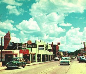 Williams Arizona Highway 66 Street View Cars Pepsi Sign UNP Chrome Postcard M12