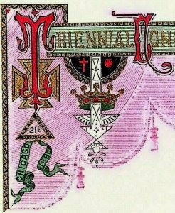 1880's Triennial Conclave Knights Templar Graphical Fabulous! P153