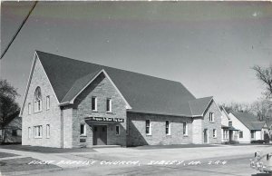 RPPC Postcard Sibley IA First Baptist Church, LL Cook 2-A-4, Unposted