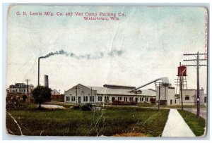 1914 G.B. Lewis Mfg  Van Camp Packing Co. Watertown Wisconsin Vintage Postcard