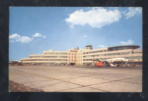 PITTSBURGH PENNSYLVANIA GREATER AIRPORT 1955 PROPELLOR AIRPLANE VINTAGE POSTCARD