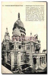 Old Postcard Paris Montmartre Sacre Coeur Basilica