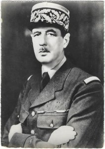 RPPC French General de Gaulle during World War Two  4 by 6