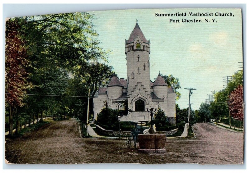 c1910's Summerfield Methodist Church View Port Chester New York NY Postcard