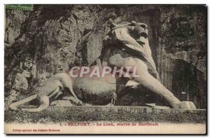 Old Postcard Belfort Lion of Belfort (Bartholdi)