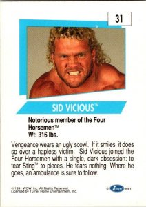 1991 WCW Wrestling Card Sid Vicious sk21124