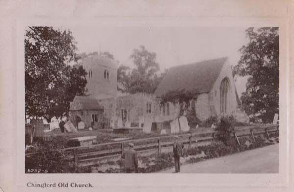 Chingford Church Pensioners Looking at Old View Real Photo Postcard