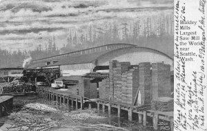 Blakley Saw Mills Largest in World Seattle Washington 1906 postcard