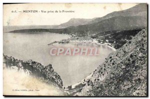 Old Postcard Menton Vue Prize De La Frontiere