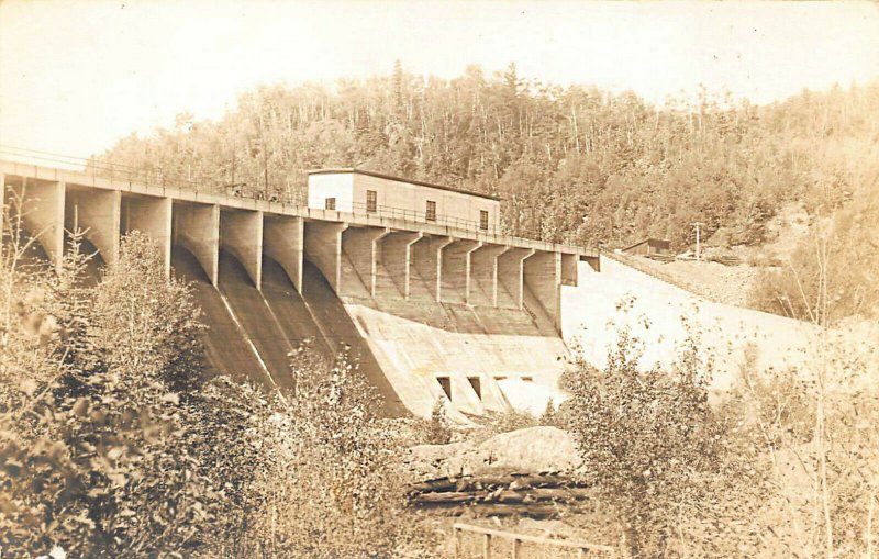 Ripogenus Dam ME View Greenville Millinocket Road Real Photo Postcard