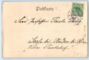 Szczecin Poland Postcard Manzelbrunnen (Fountain) Greetings from Stettin 1900