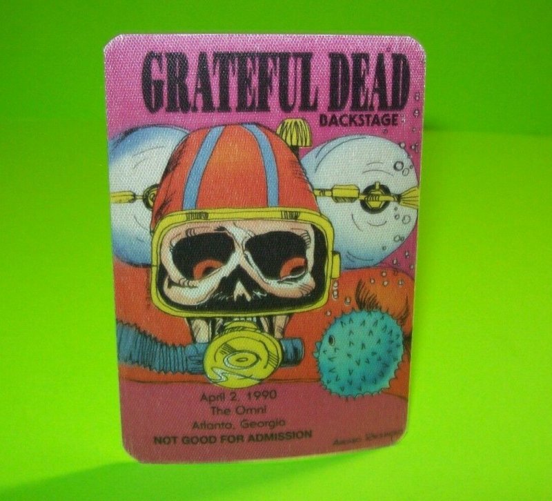 Grateful Dead Backstage Pass Zombie Scuba Diving 1990 Tour Gift Weird Hippy Art 