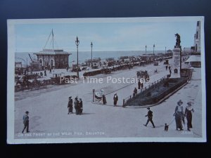 Sussex BRIGHTON On The Front by The WEST PEIR c1908 RP Postcard by J.Welch & Son