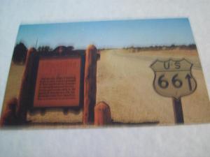 US 66 Road Side Sign//  Unused Postcard 