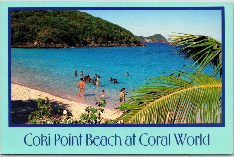 Cori Point Beach At Coral World St. Thomas U.S. Virgin Islands Beach Postcard