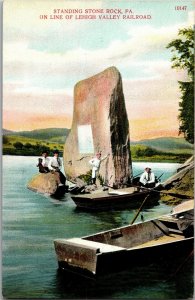 Standing Stone Rock PA on Line of Lehigh Valley Railroad Vintage Postcard V01