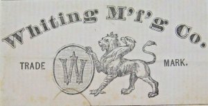 1870s-80s Whiting M'F'G Co. Wonderful Engraved Victorian Print Ad L14
