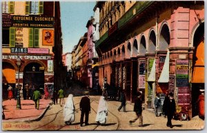 Alger - Rue Bab. Aarom Algeria Business District Buildings Postcard