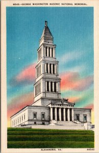 Vtg George Washington Masonic National Museum Alexandria Virginia VA Postcard