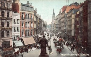 Cheapside, Looking East, London, England, Early Postcard, Unused