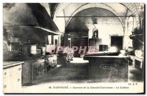 Old Postcard Dauphine Convent of the Grande Chartreuse The Kitchen