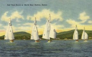 Sail Boat Racing - North East Harbor, Maine ME  