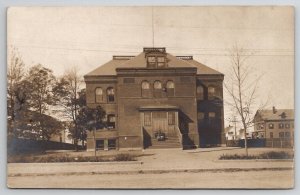 Lynn MA RPPC Hood School Closed 1902 Due To Black Diphtheria Photo Postcard U30