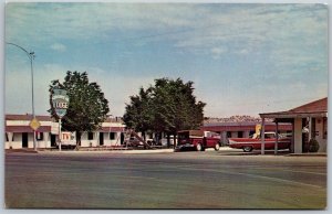 Vtg Gallup New Mexico NM Arrowhead Lodge Motel Old Cars 1950s View Postcard