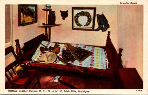 Postcard Murder Room at Historic Walker Tavern US 112 in Irish Hills, Michigan