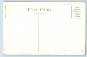 Postcard Steamer Tashmoo Leaving Dock Passenger Flags Scene c1910's Antique