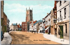 Market Place Cirencester England Hotels Buildings Street View Postcard