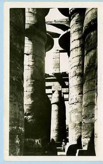 Karnak - Great Hall - Real Photo Postcard