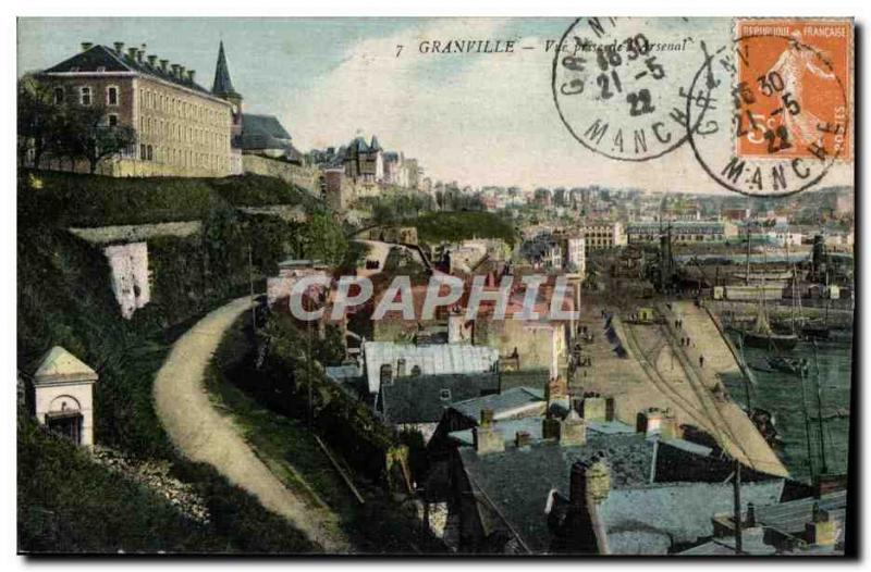 Postcard Old Granville View from the arsenal