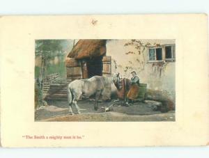 Divided-Back HORSE SCENE Great Postcard AA9400