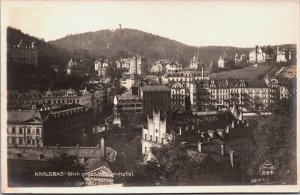 Czech Republic Karlovy Vary Blick Gegen Westenviertel Karlsbad Vintage RPPC C126