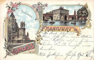 BG19309 gruss aus frankfurt am main  germany litho