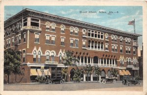 J34/ Selma Alabama Postcard c1926 Hotel Albert Automobiles  287